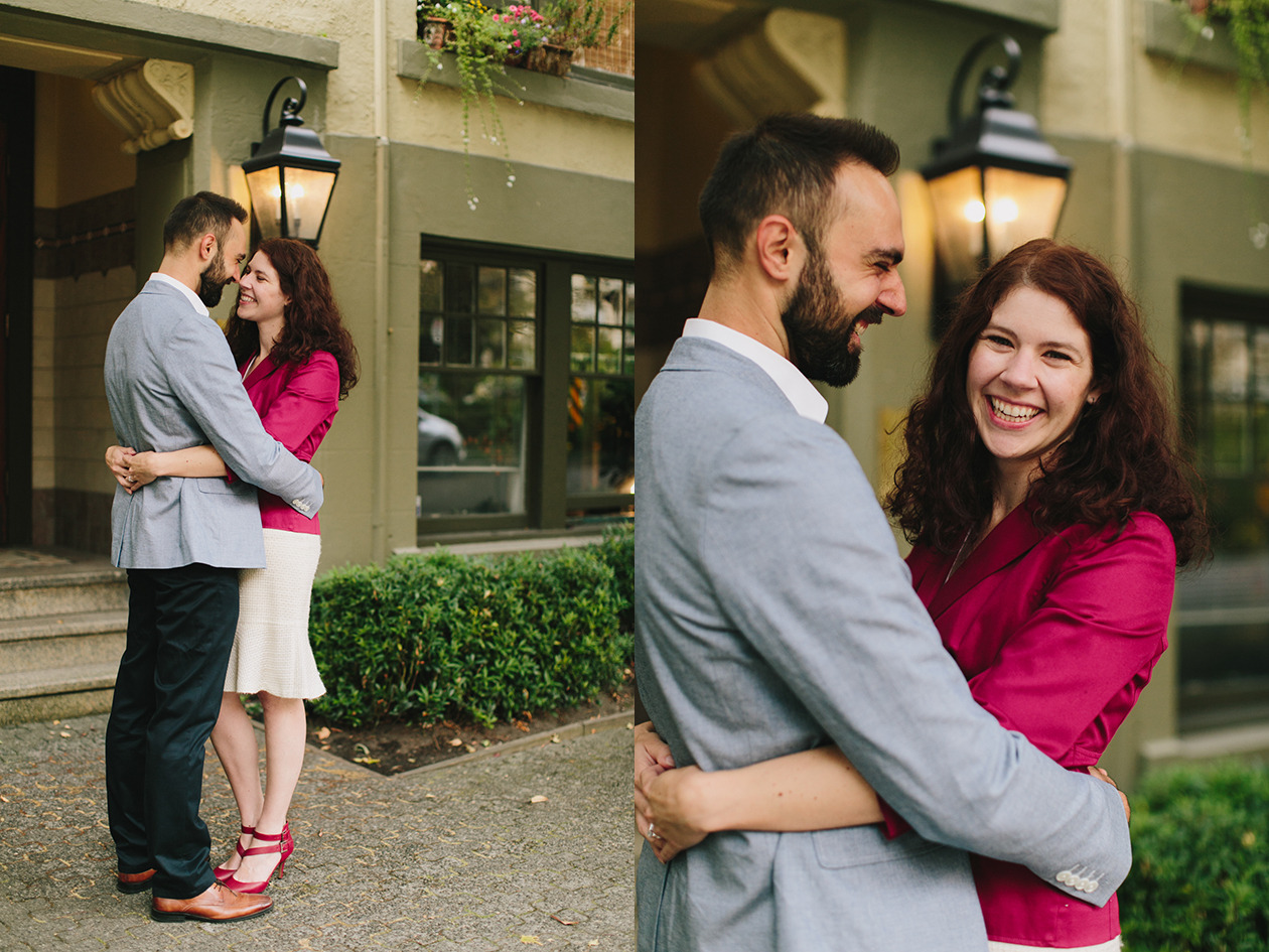 english bay engagement photos