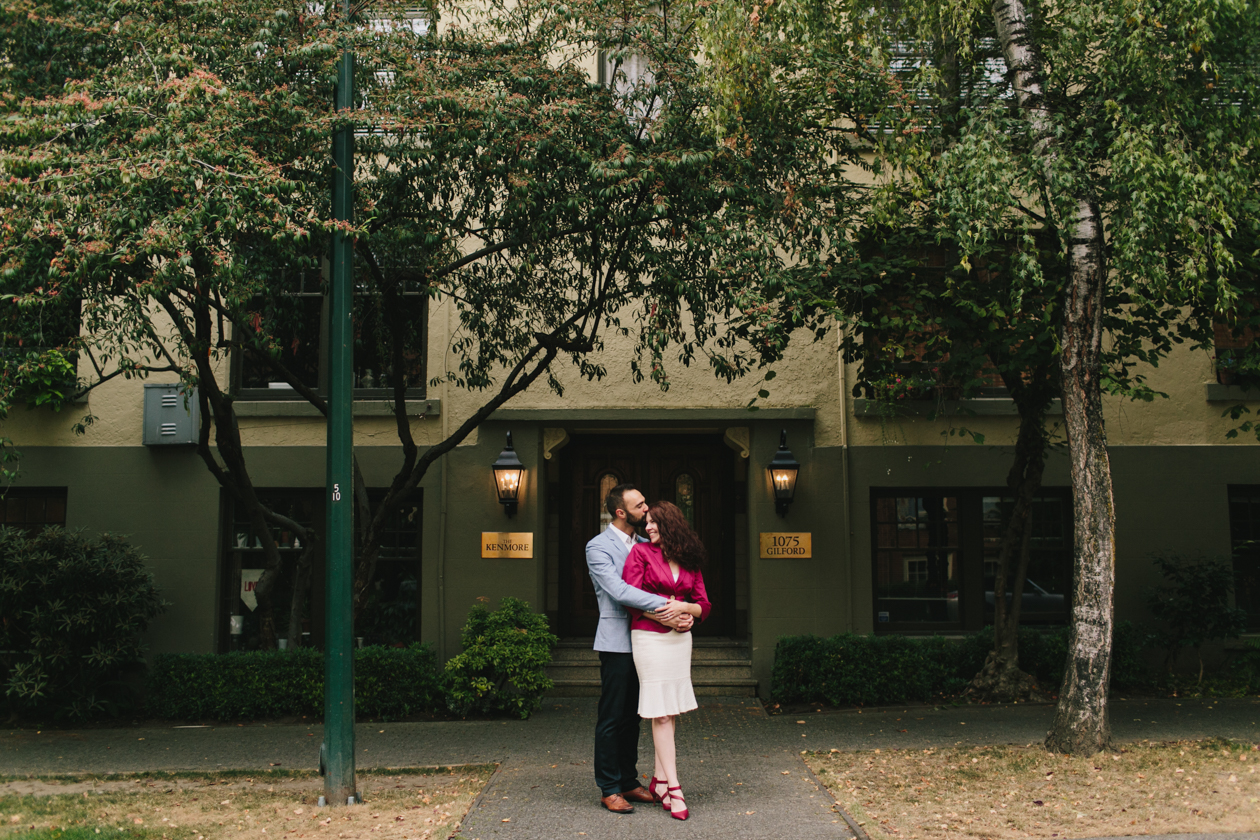 english bay engagement photos
