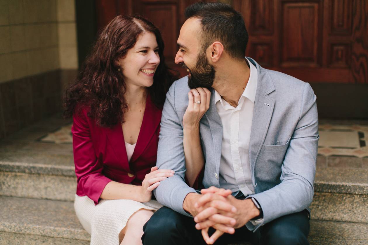 english bay engagement photos