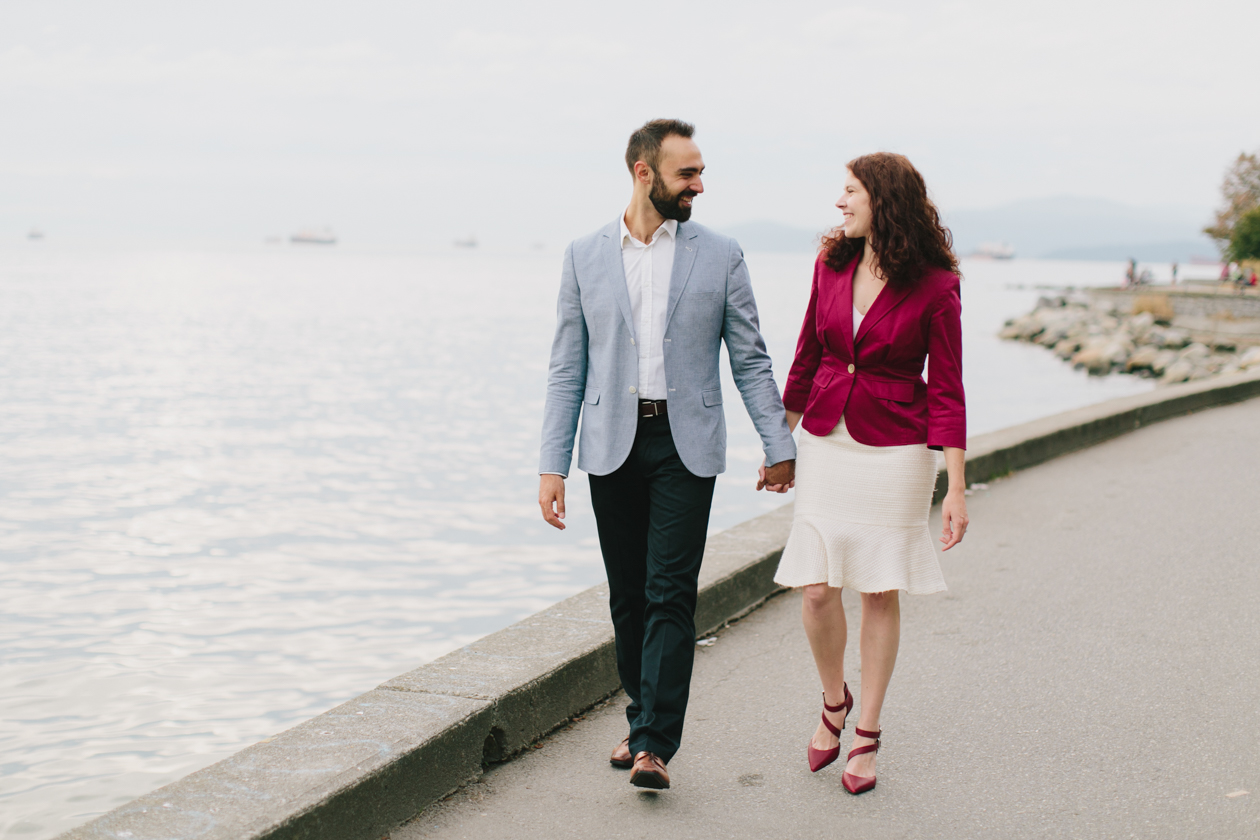 english bay engagement photos