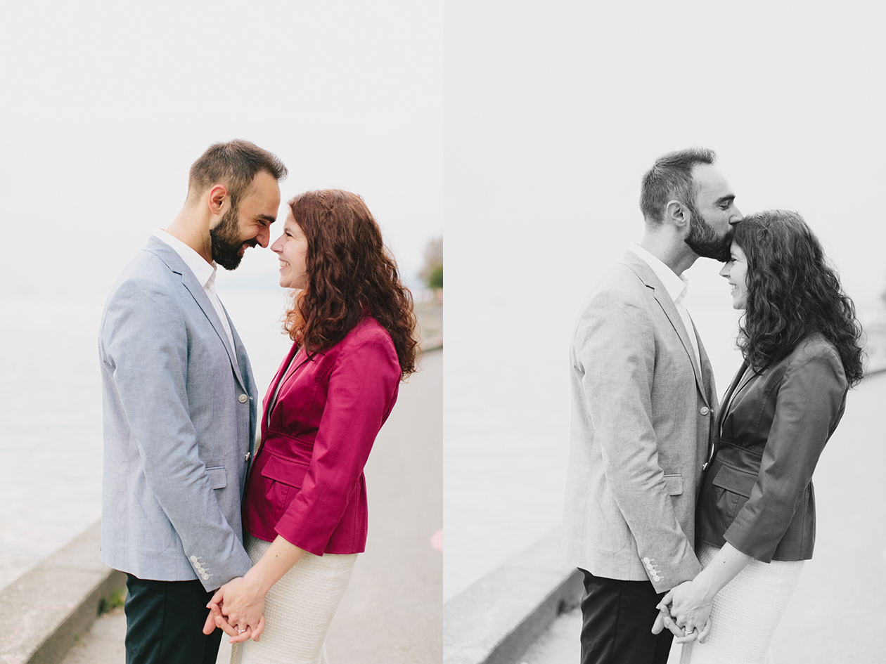 english bay engagement photos