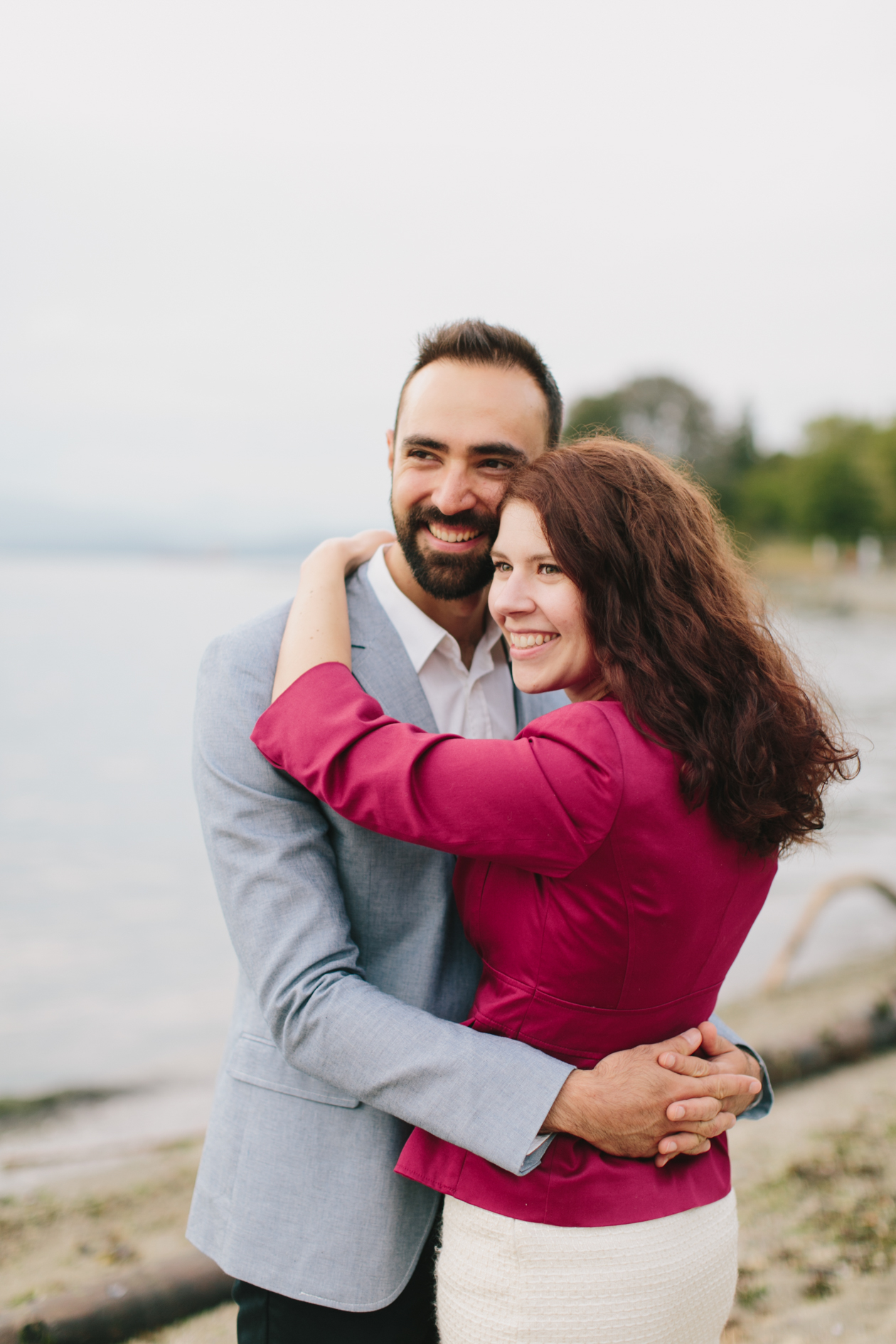 english bay engagement photos