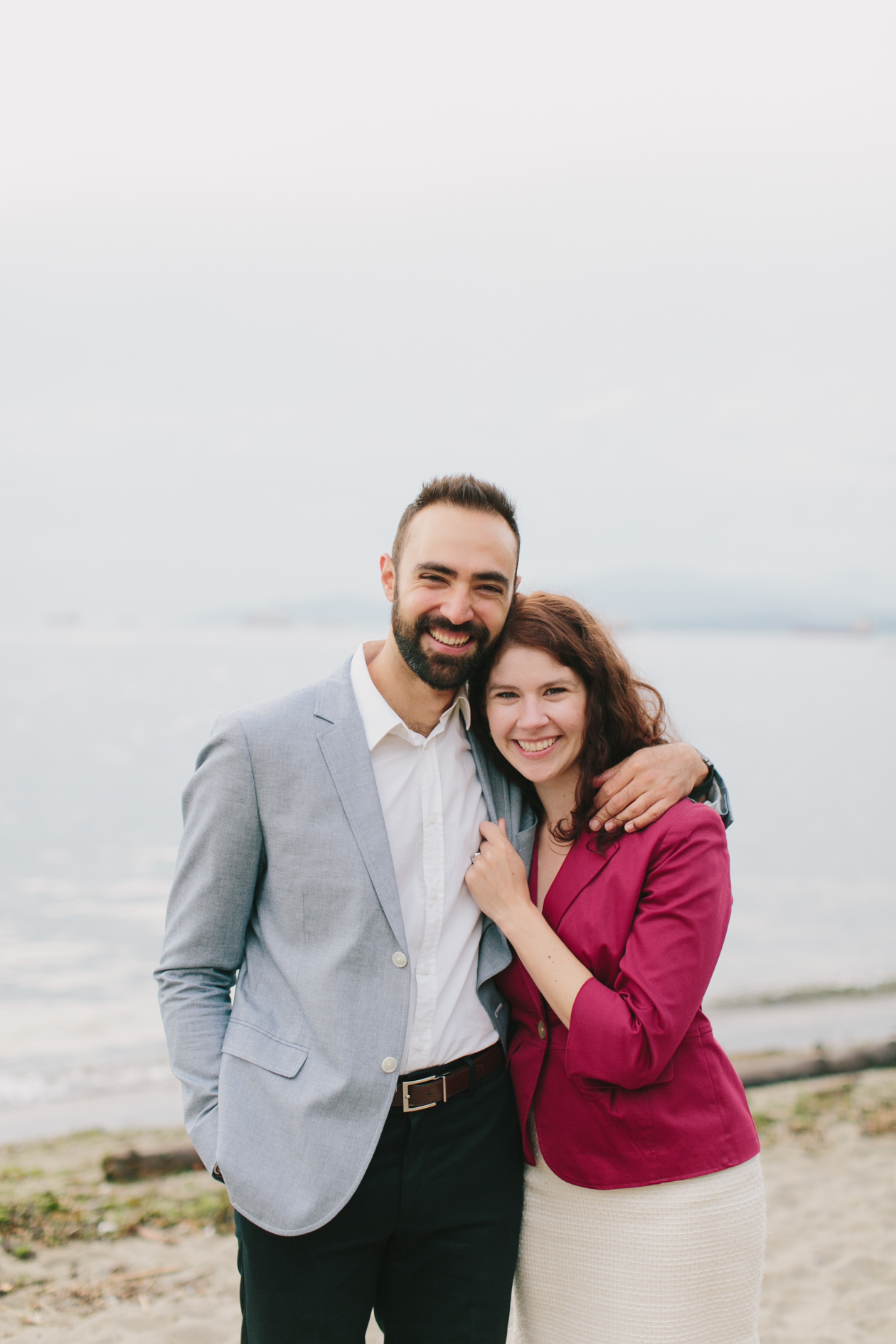 english bay engagement photos