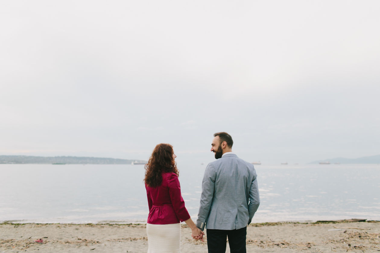english bay engagement photos