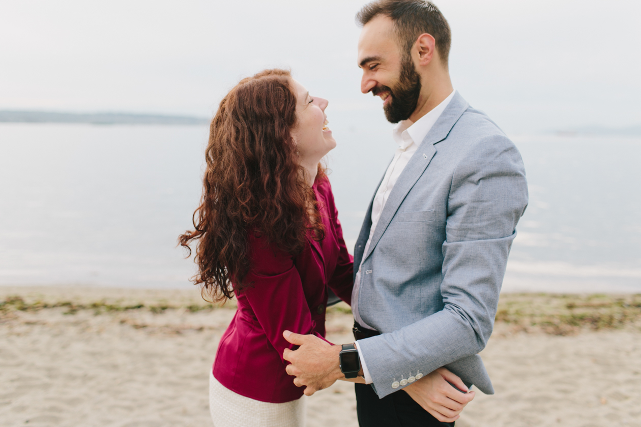 english bay engagement photos
