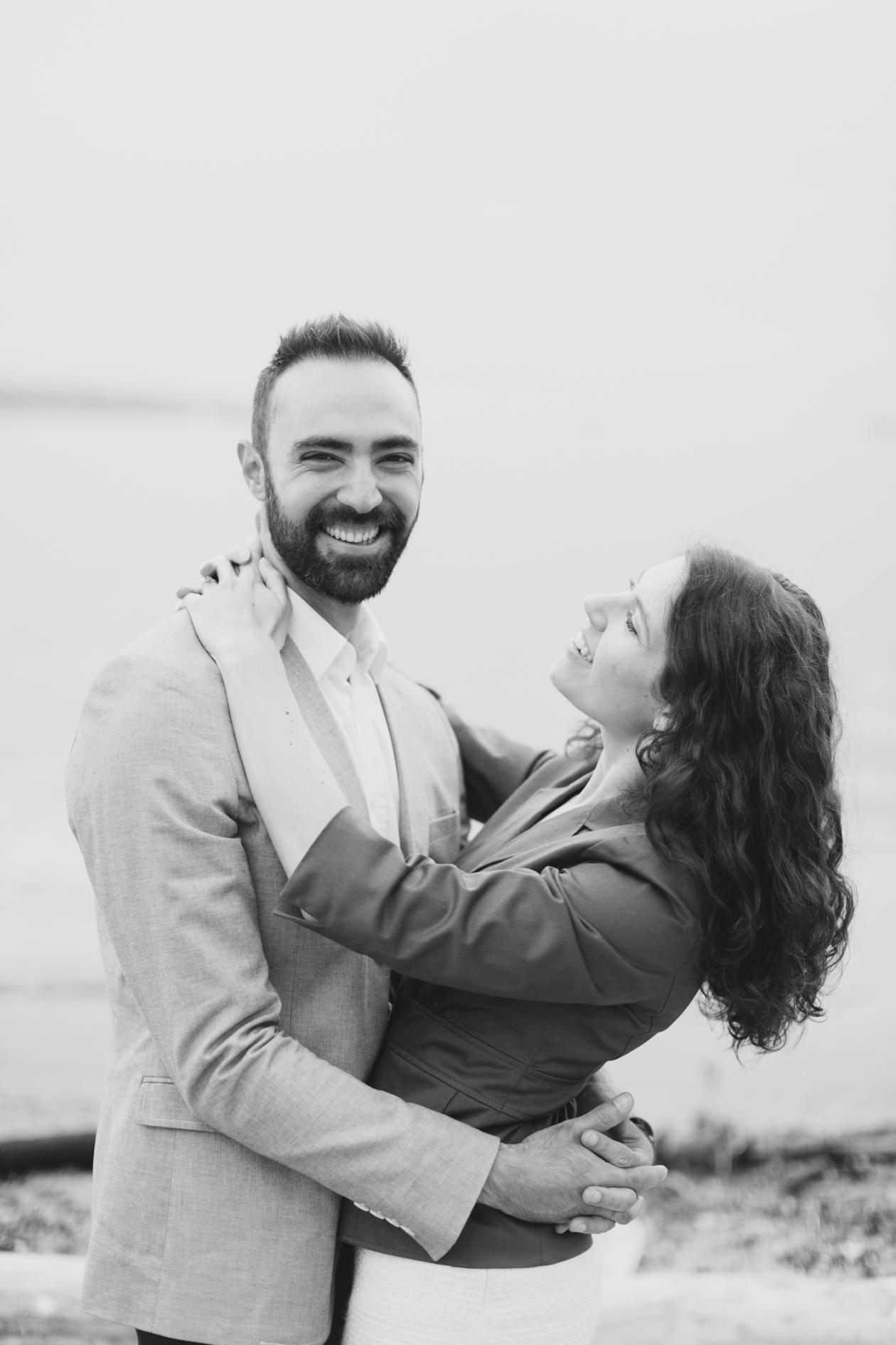 english bay engagement photos
