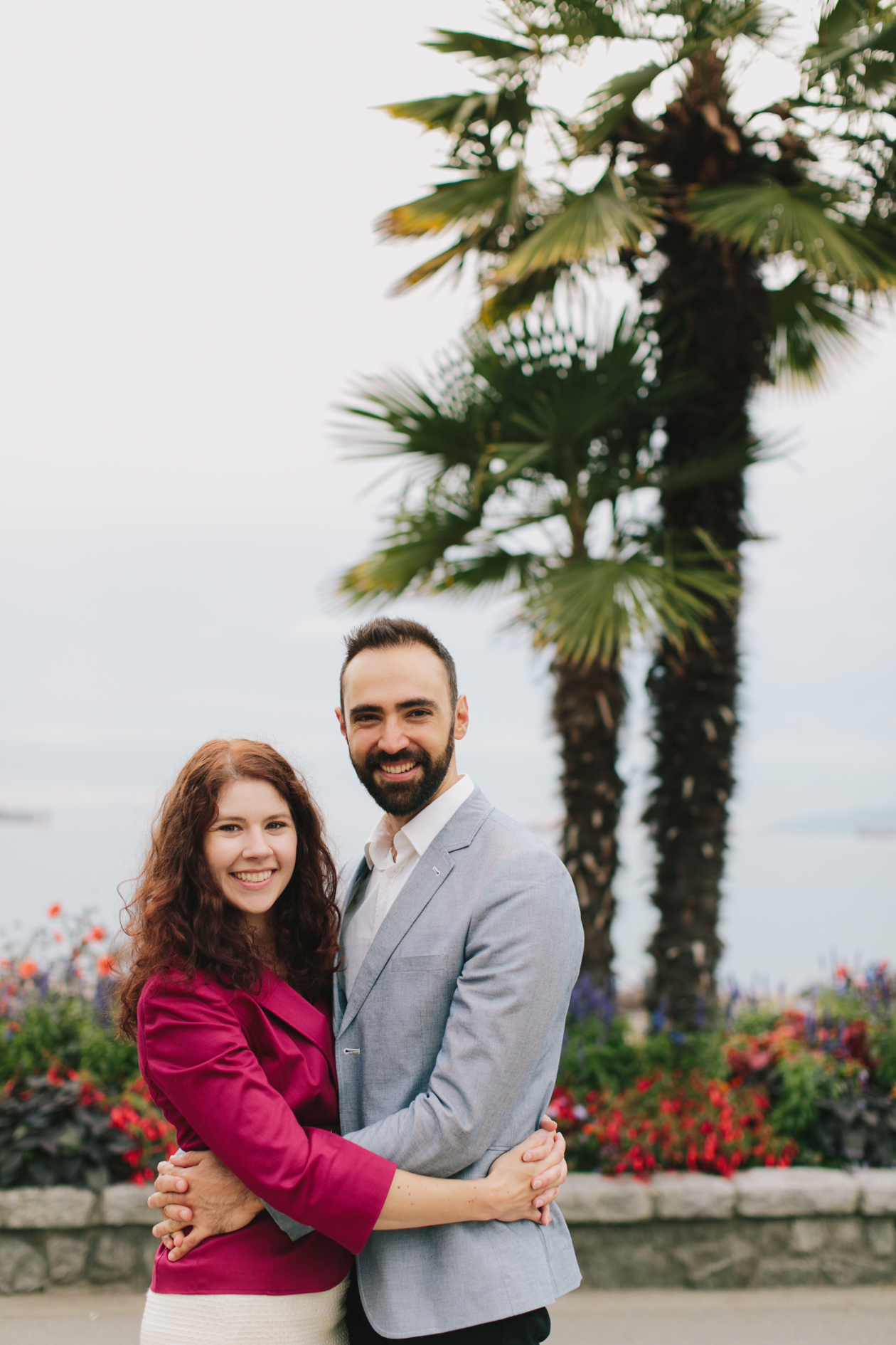 english bay engagement photos
