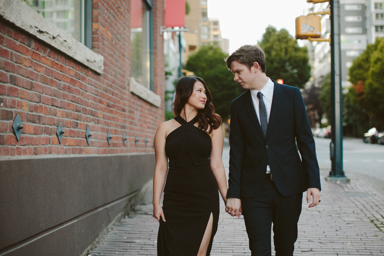 Yaletown Sunset Beach Engagement Photos
