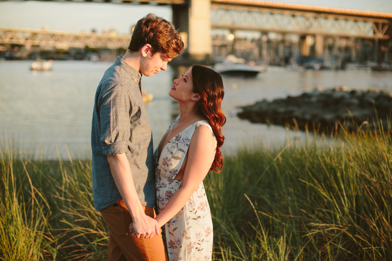 Yaletown Sunset Beach Engagement Photos