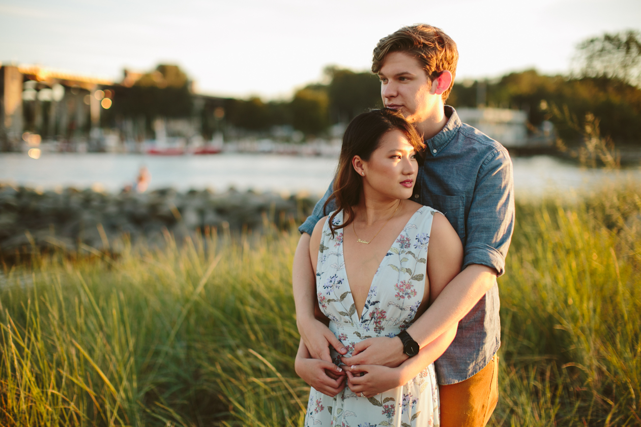 Yaletown Sunset Beach Engagement Photos
