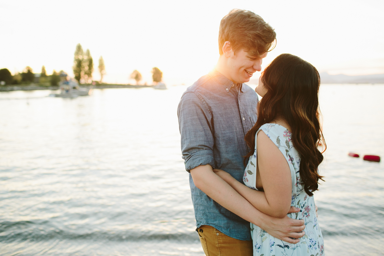 Yaletown Sunset Beach Engagement Photos