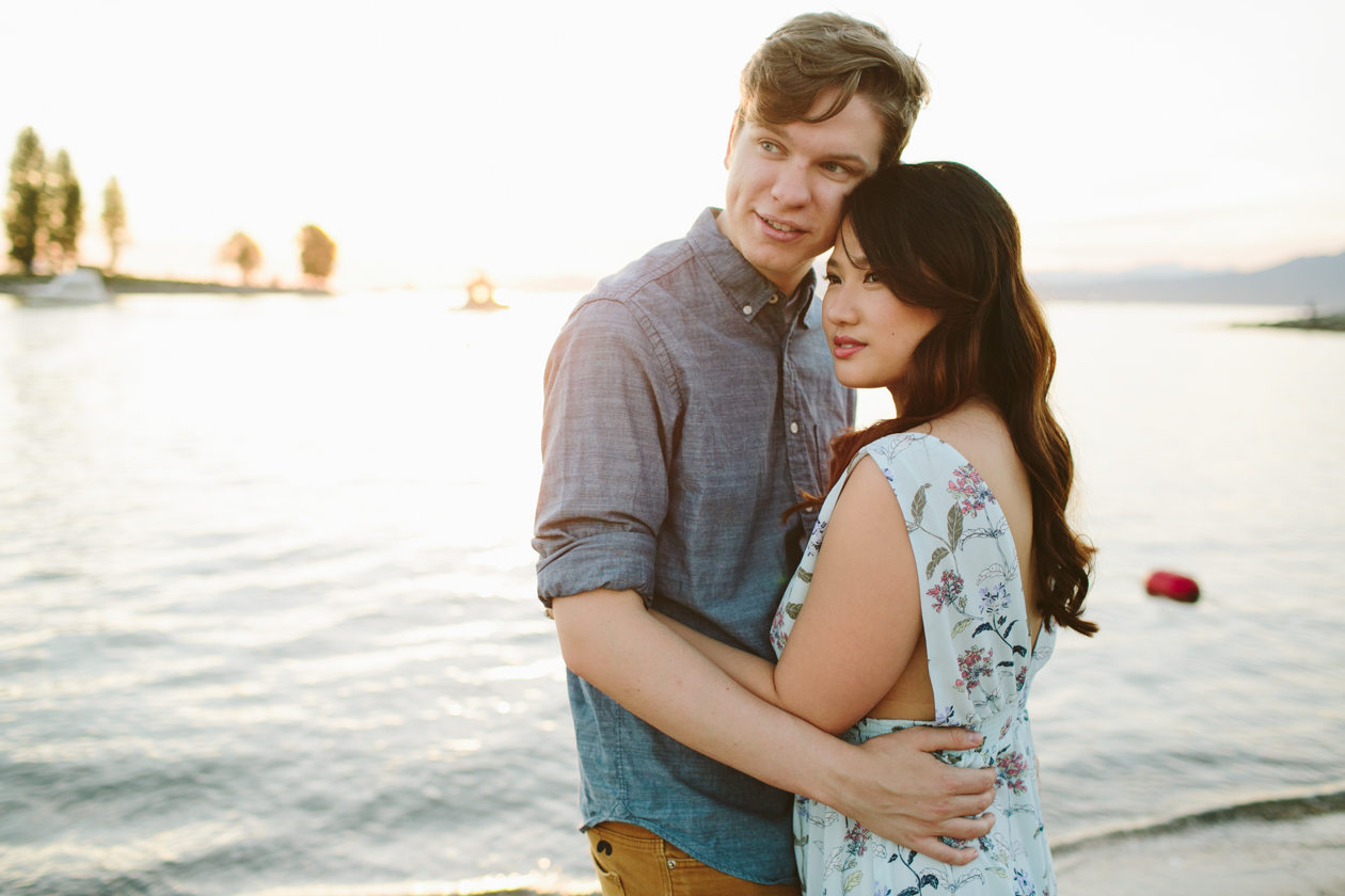 Yaletown Sunset Beach Engagement Photos