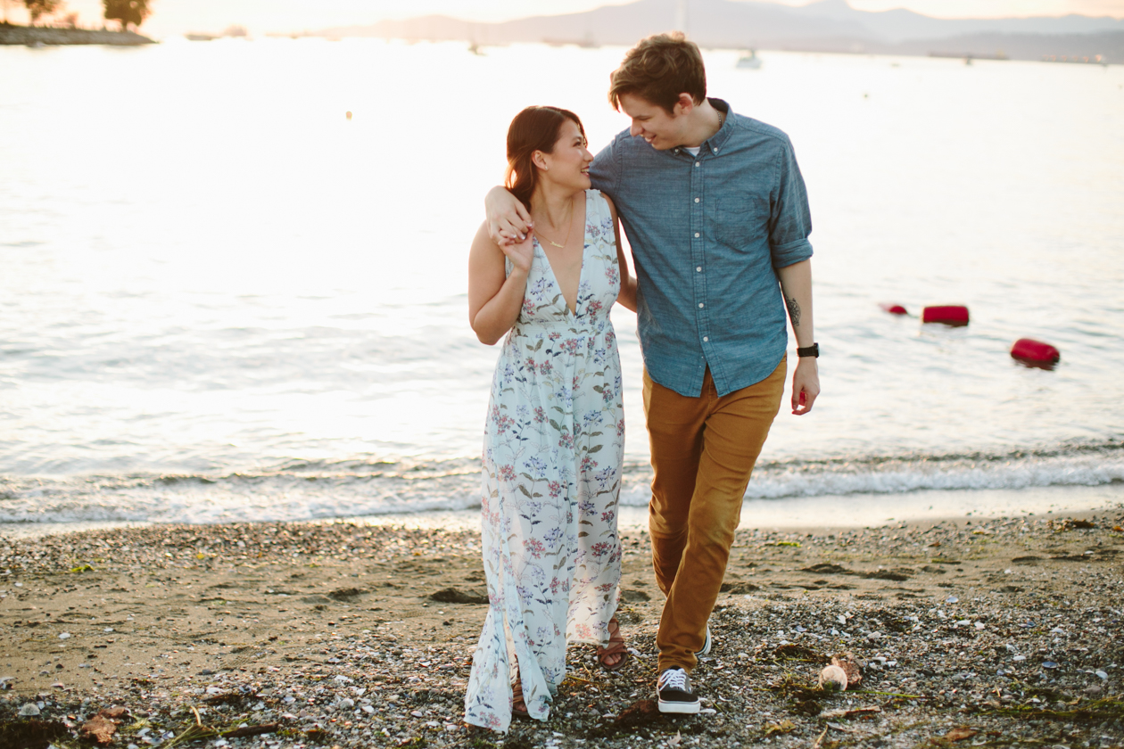 Yaletown Sunset Beach Engagement Photos