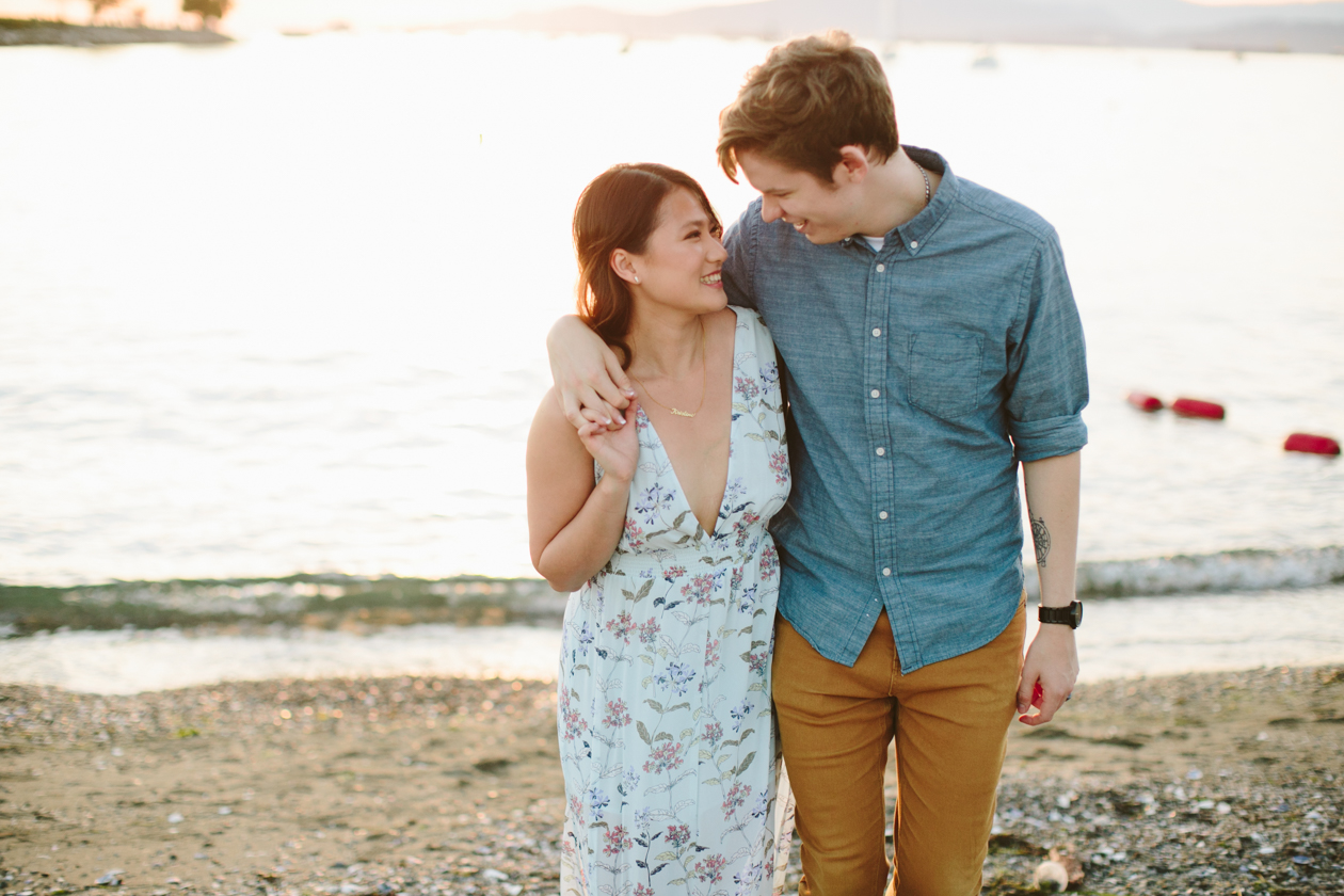 Yaletown Sunset Beach Engagement Photos