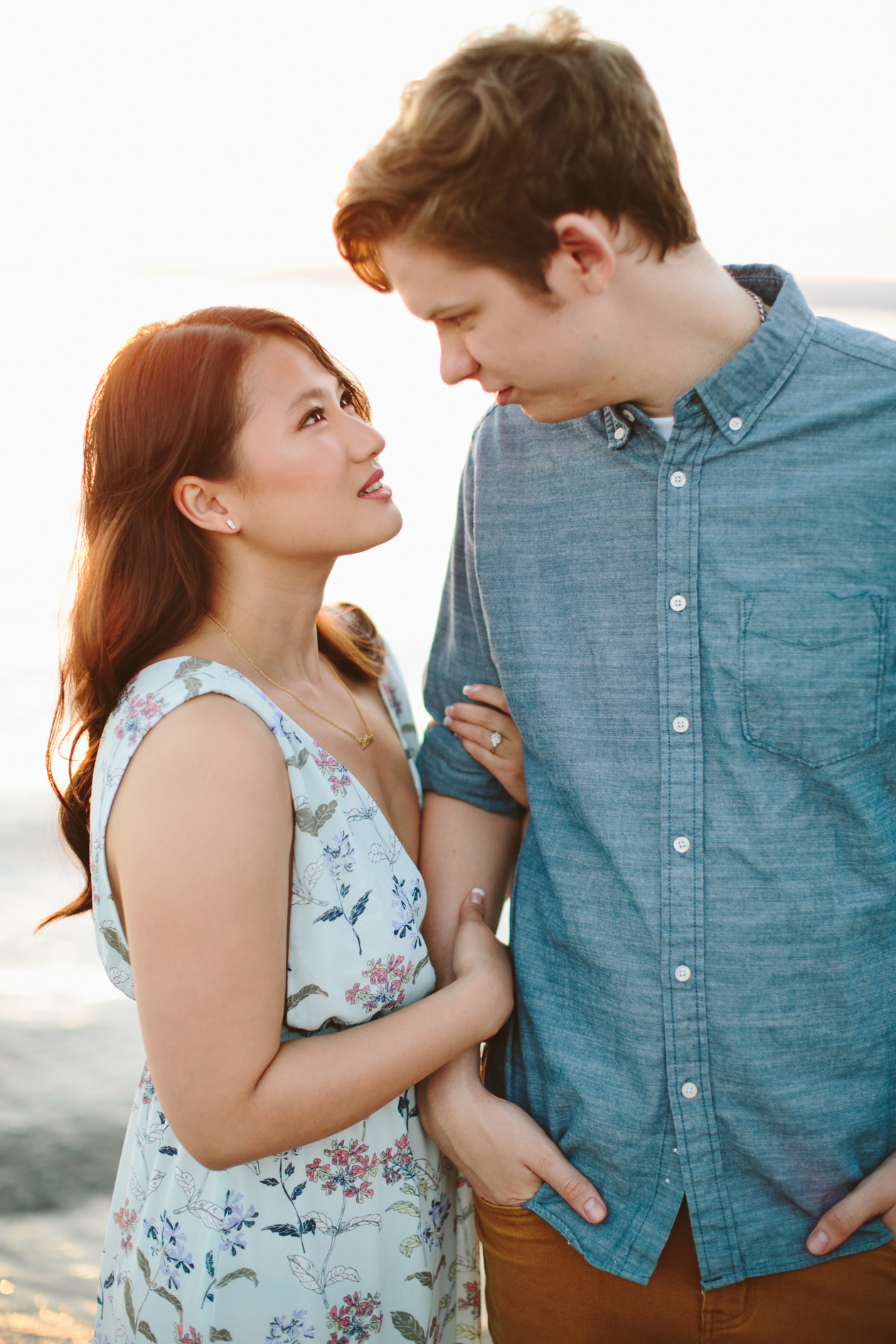Yaletown Sunset Beach Engagement Photos