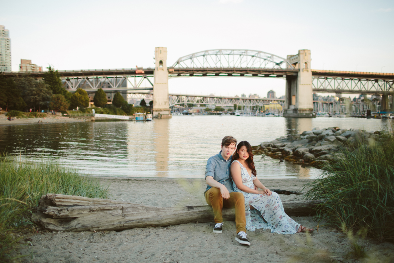 Yaletown Sunset Beach Engagement Photos