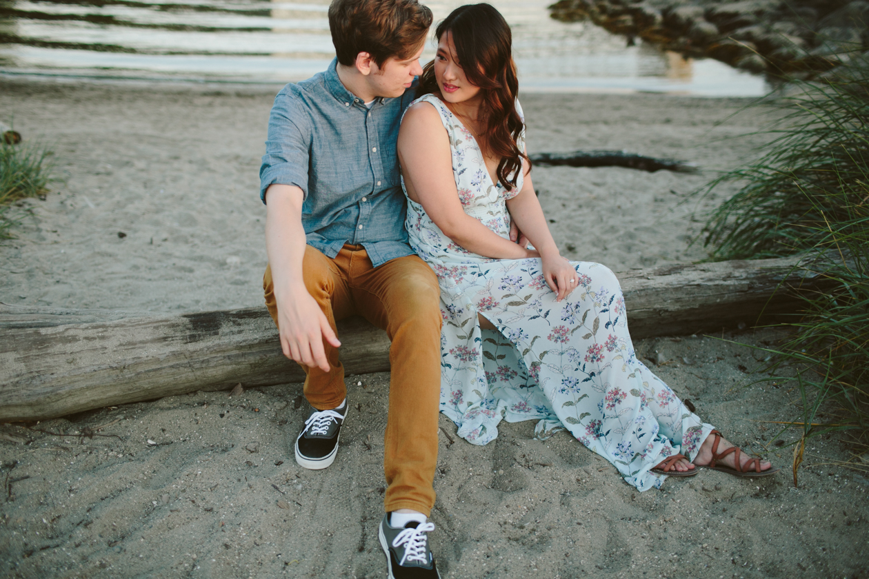 Yaletown Sunset Beach Engagement Photos