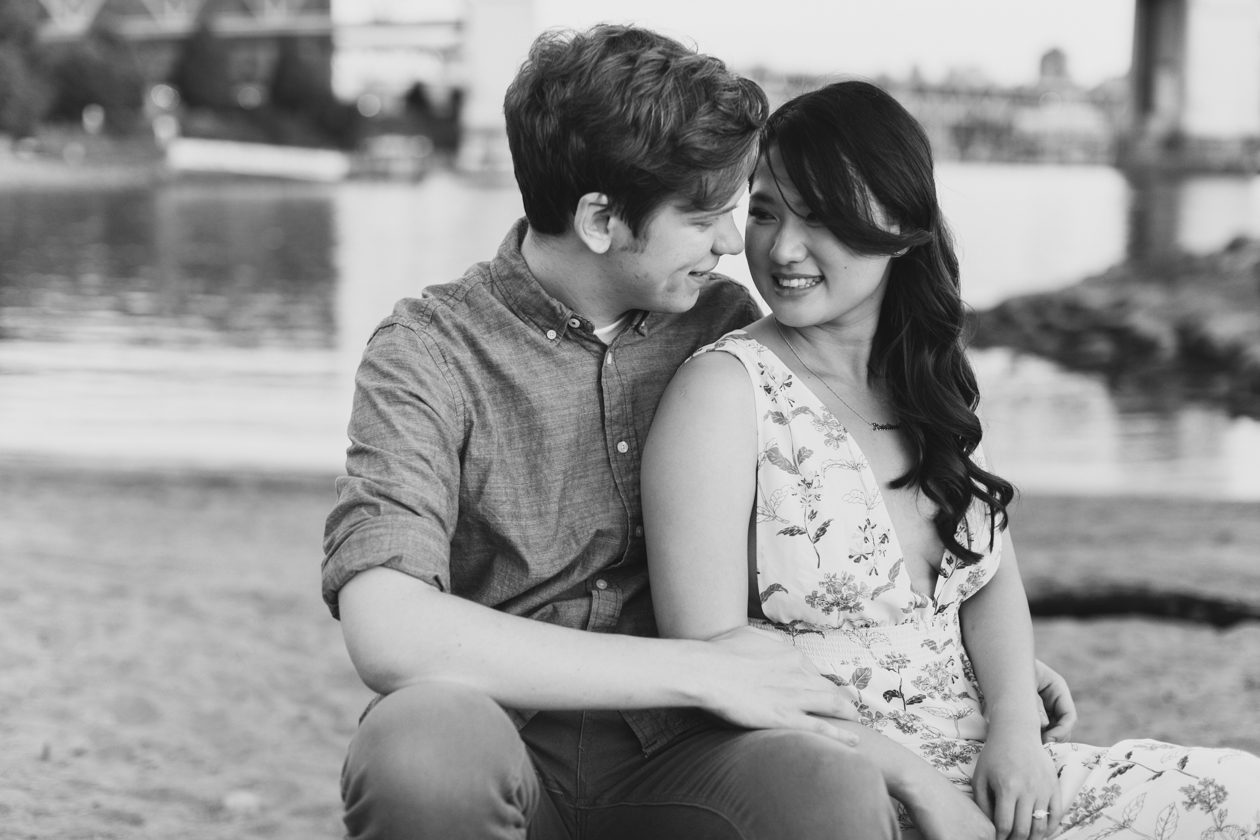 Yaletown Sunset Beach Engagement Photos