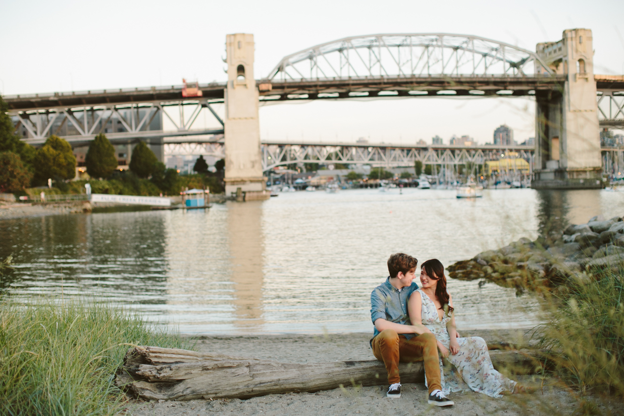 Yaletown Sunset Beach Engagement Photos
