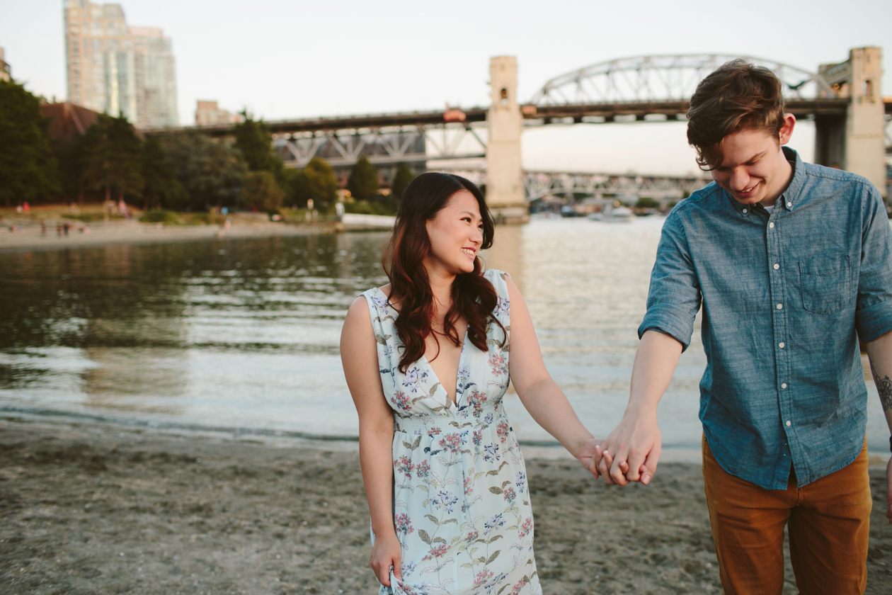 Yaletown Sunset Beach Engagement Photos