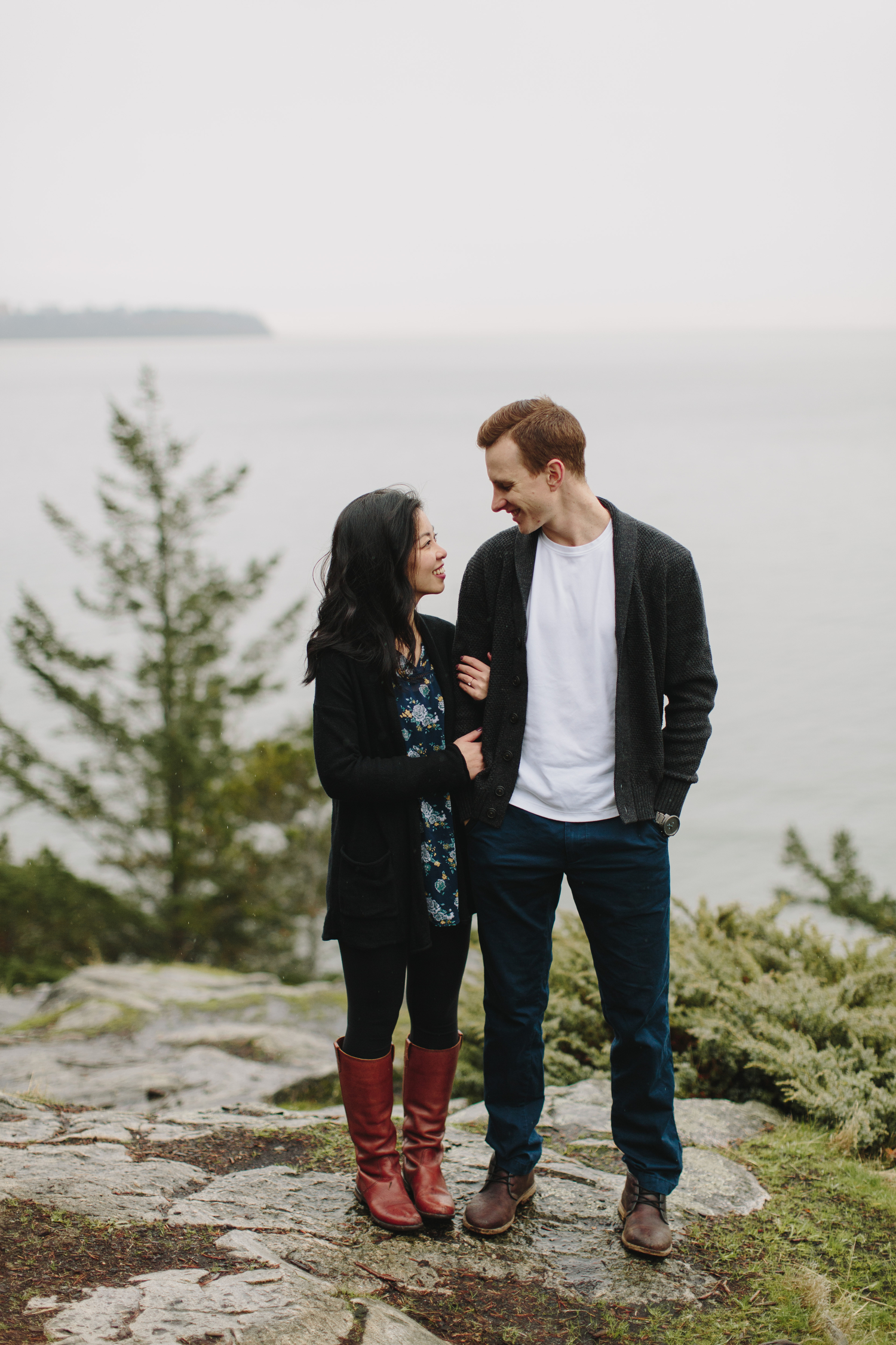 Lighthouse Park Engagement Photos in West Vancouver