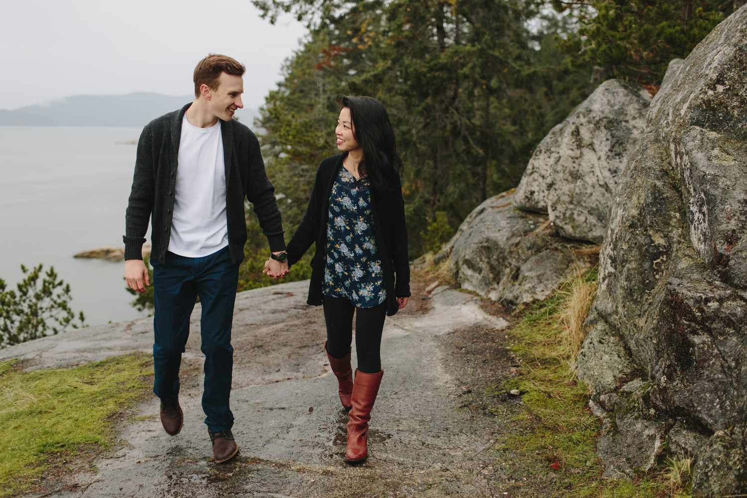 Lighthouse Park Engagement Photos in West Vancouver