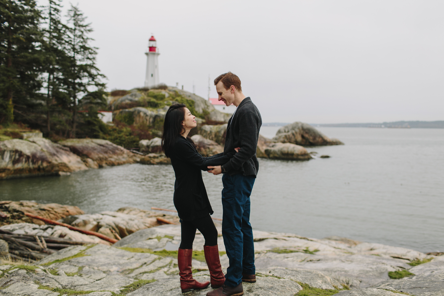 Lighthouse Park Engagement Photos in West Vancouver