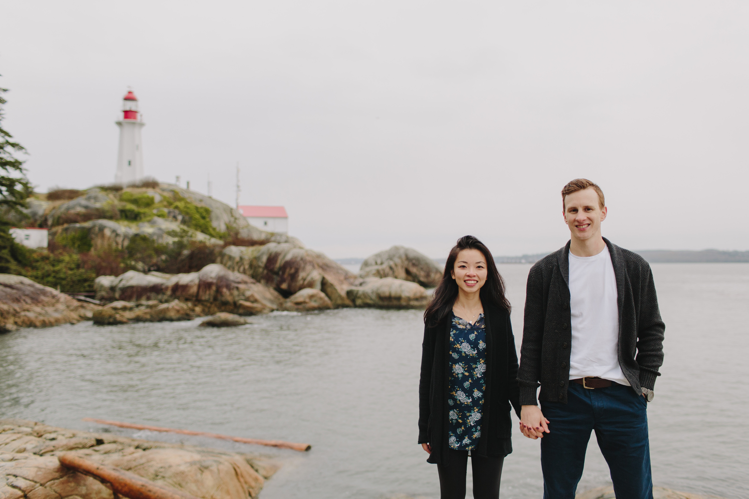 Lighthouse Park Engagement Photos in West Vancouver