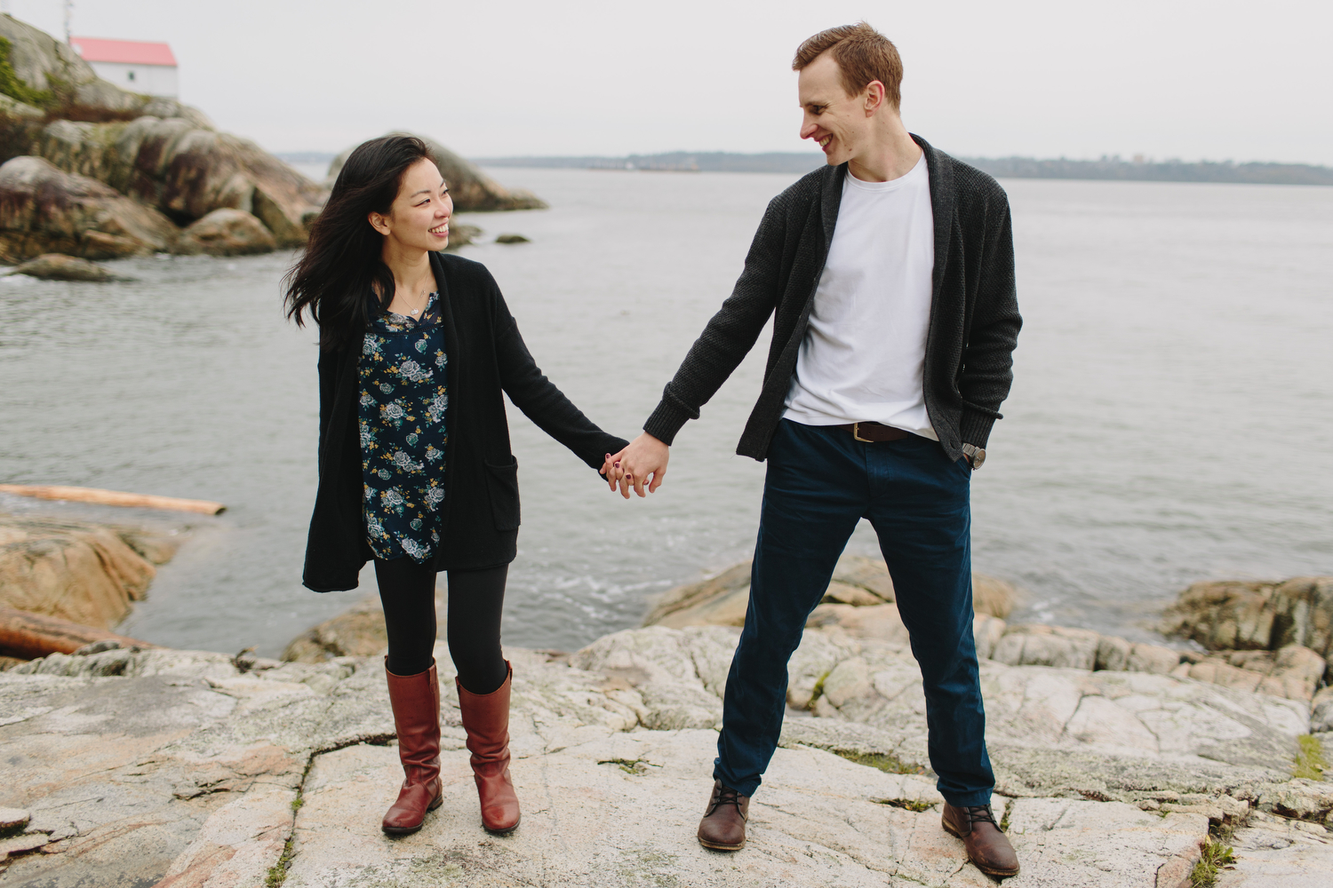 Lighthouse Park Engagement Photos in West Vancouver