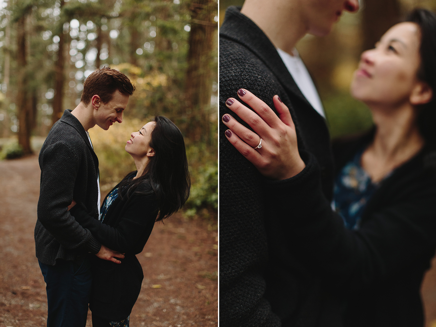 Lighthouse Park Engagement Photos in West Vancouver