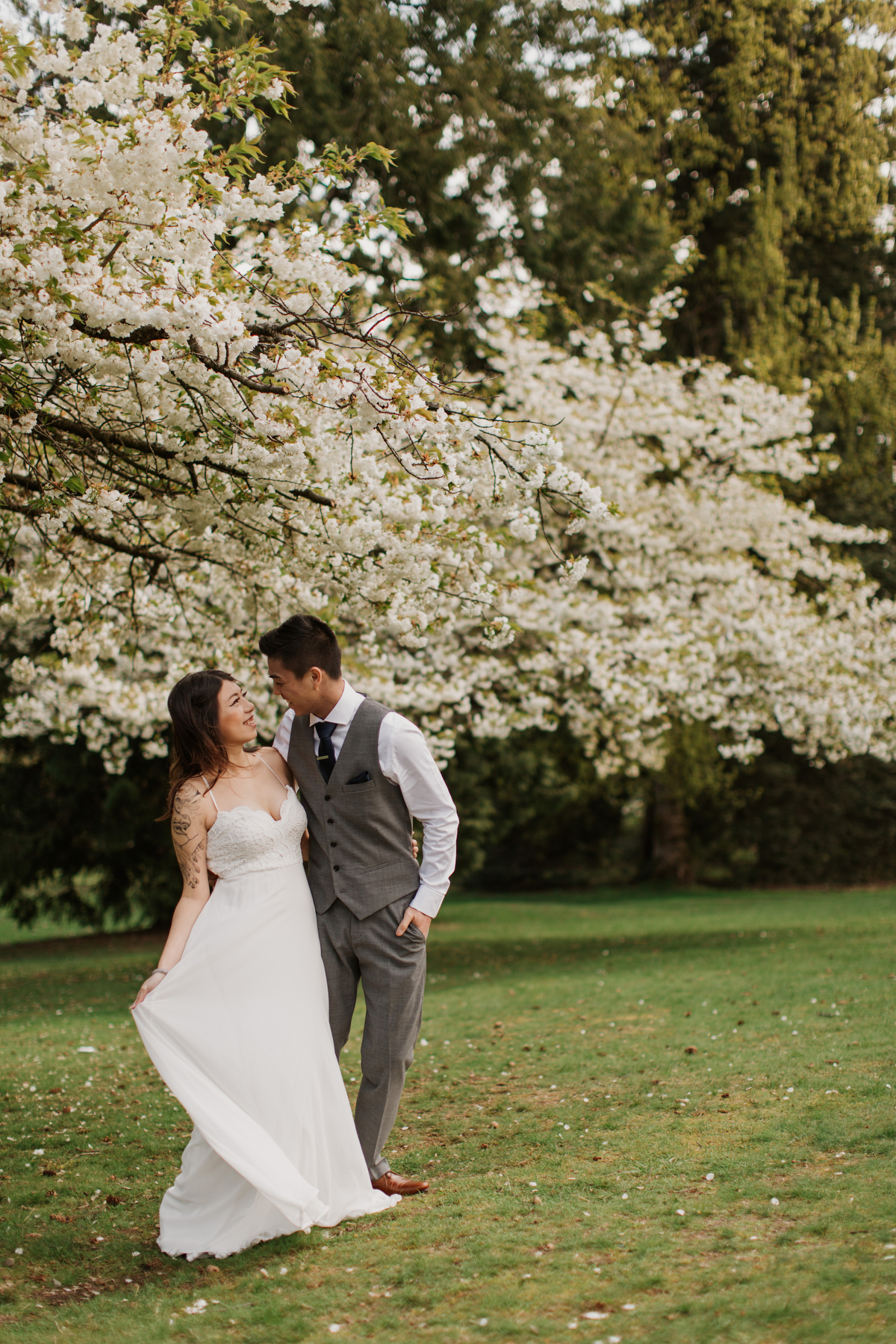 Vancouver Blossom Engagement Photos by Jamie Delaine