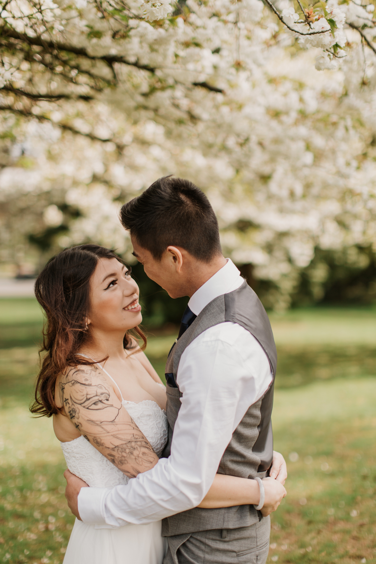 Vancouver Blossom Engagement Photos by Jamie Delaine