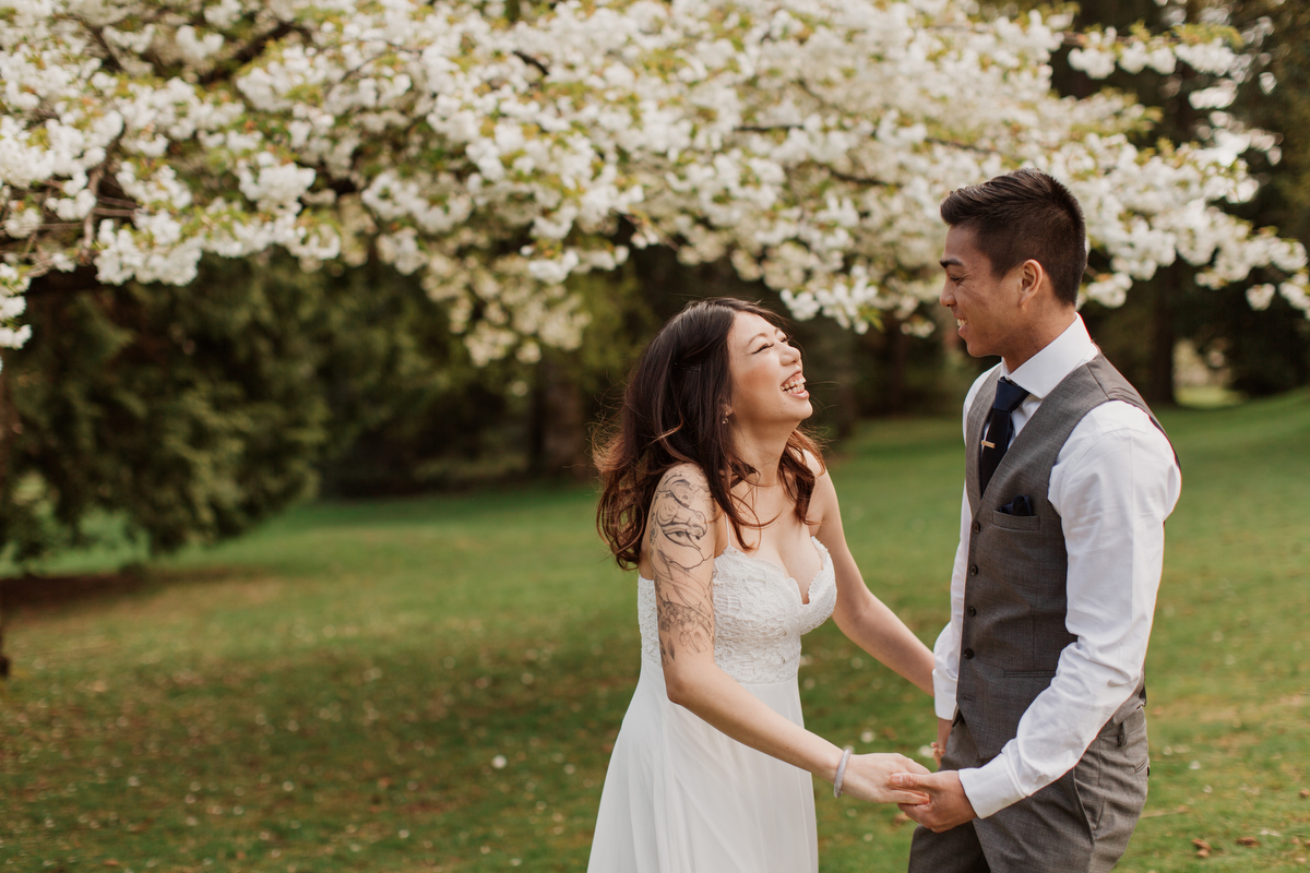 Vancouver Blossom Engagement Photos by Jamie Delaine
