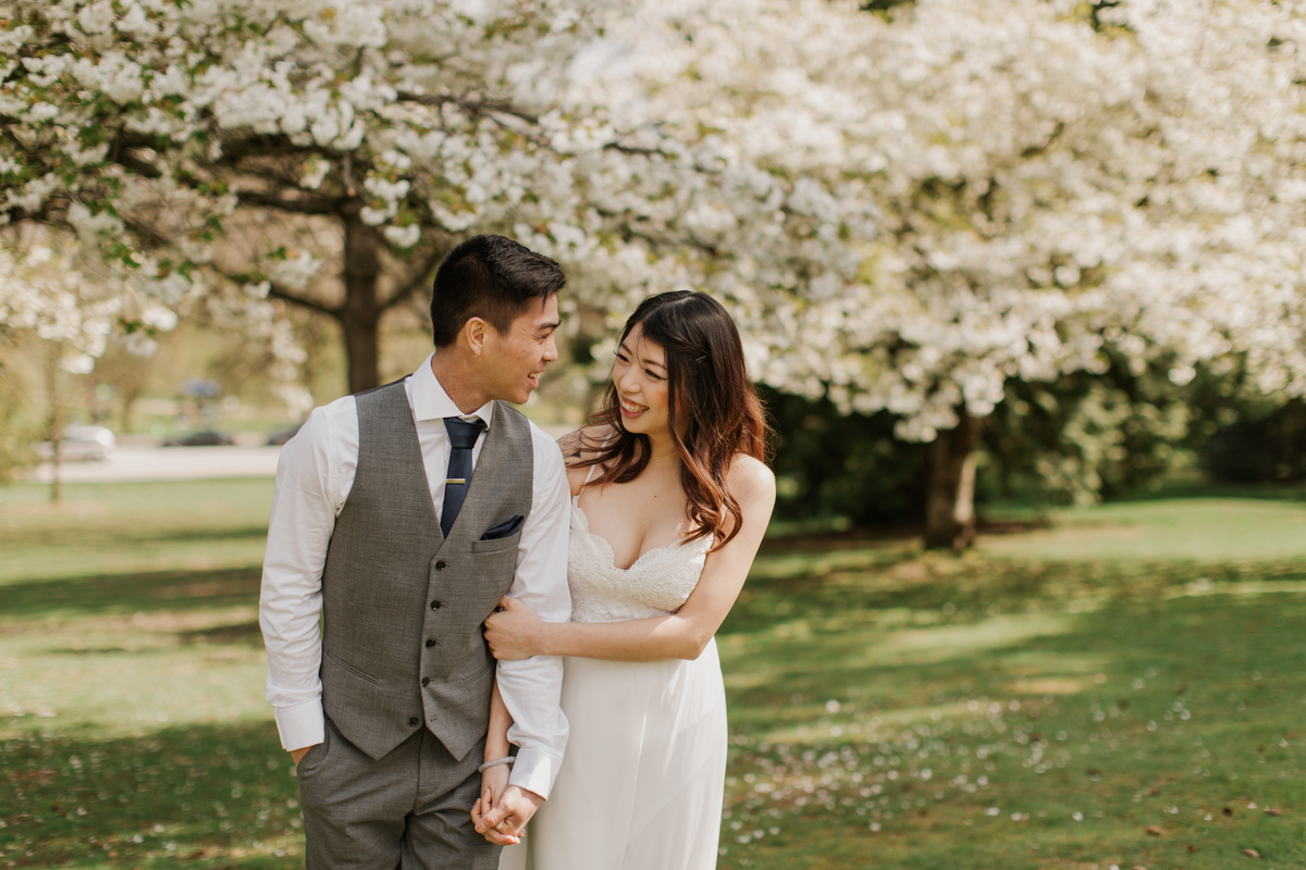 Vancouver Blossom Engagement Photos by Jamie Delaine