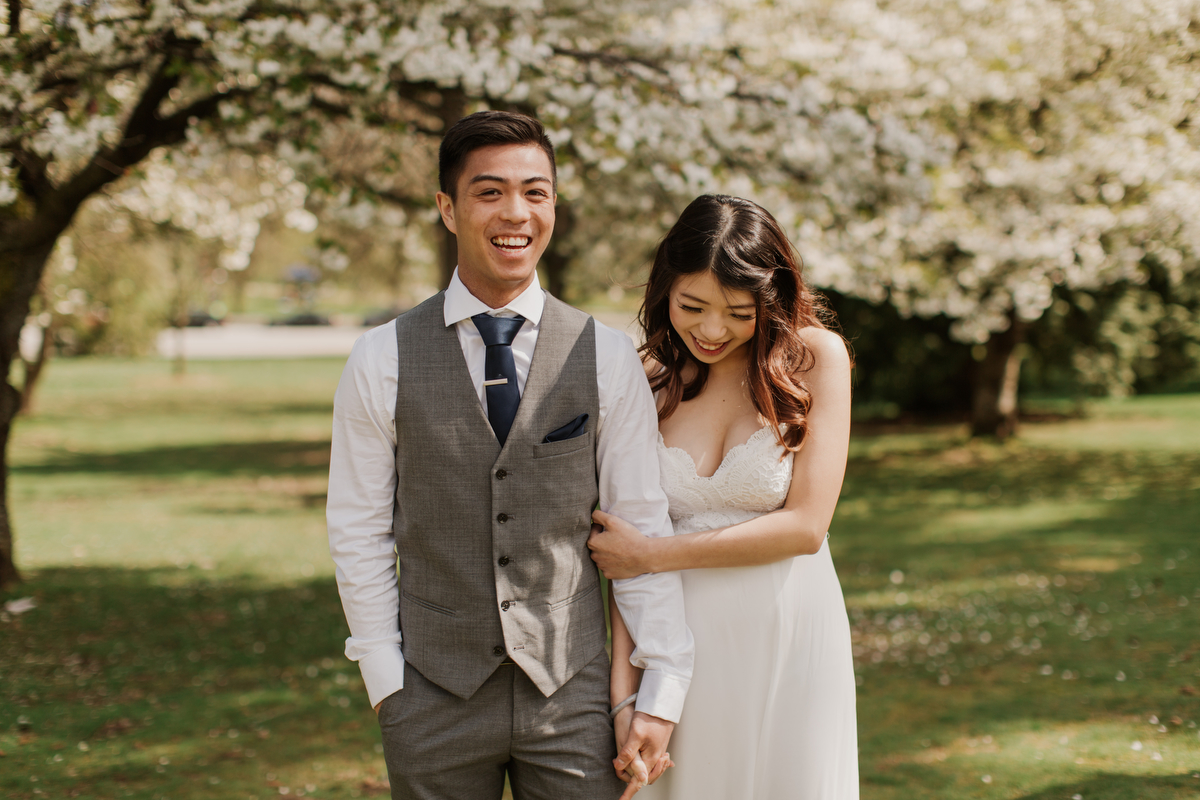 Vancouver Blossom Engagement Photos by Jamie Delaine