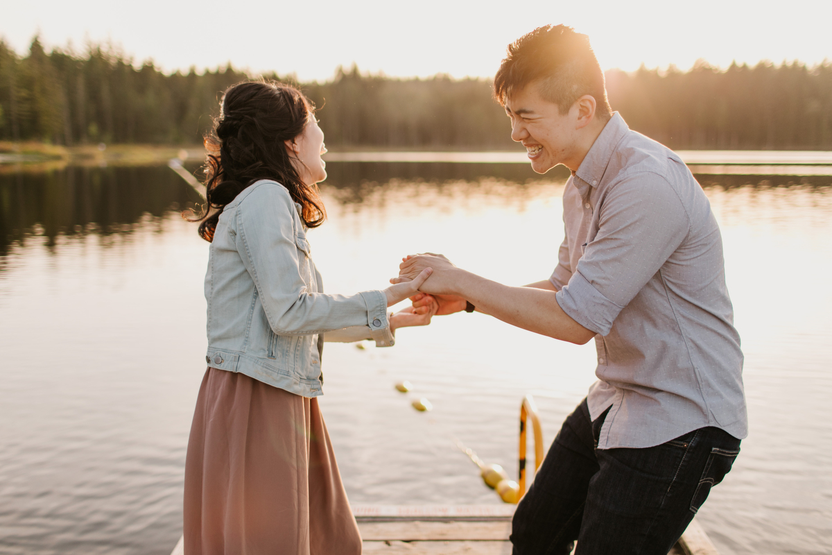 whonnock lake engagement photos