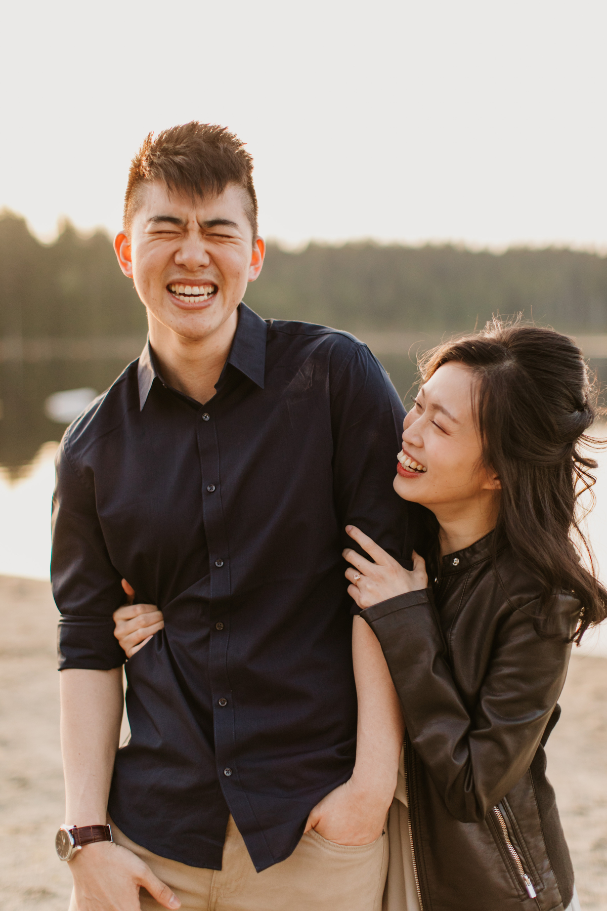 whonnock lake engagement photos