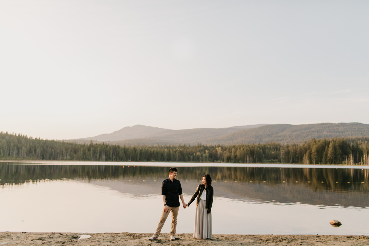 whonnock lake engagement photos