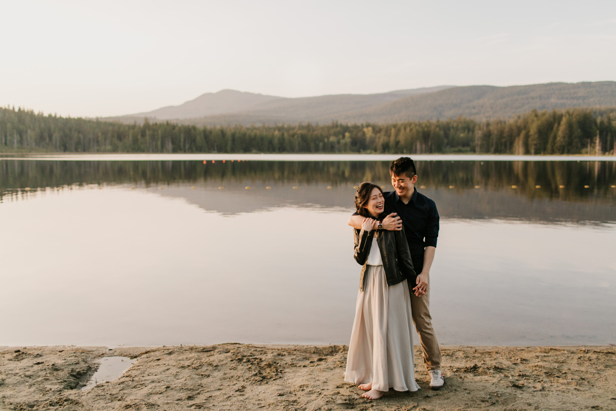 whonnock lake engagement photos