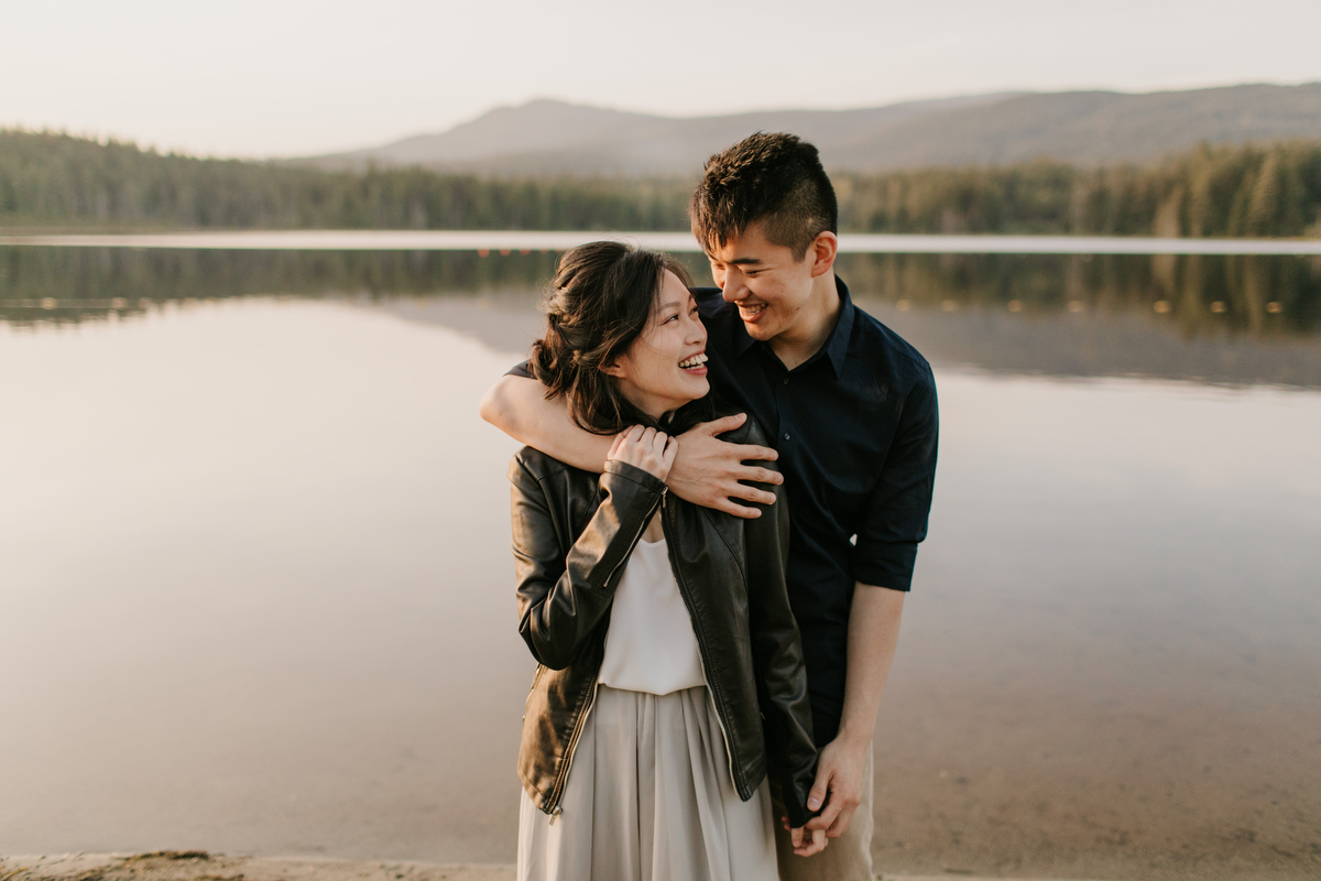 whonnock lake engagement photos