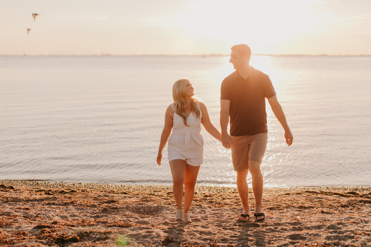 crescent beach engagement photos