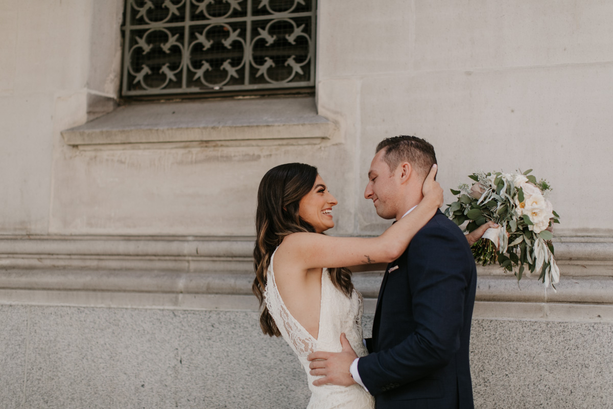 fairmont hotel vancouver bride and groom first look