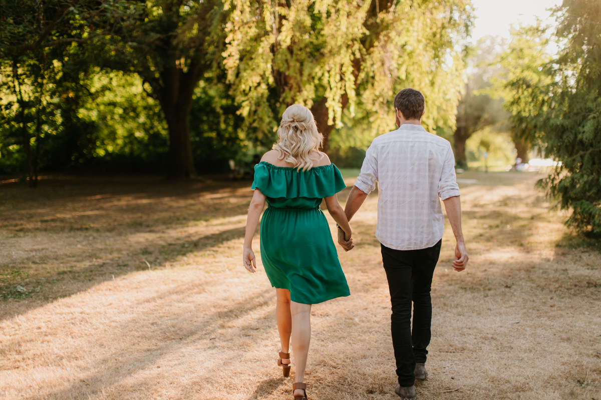 jericho beach engagement photos at sunset in vancouver
