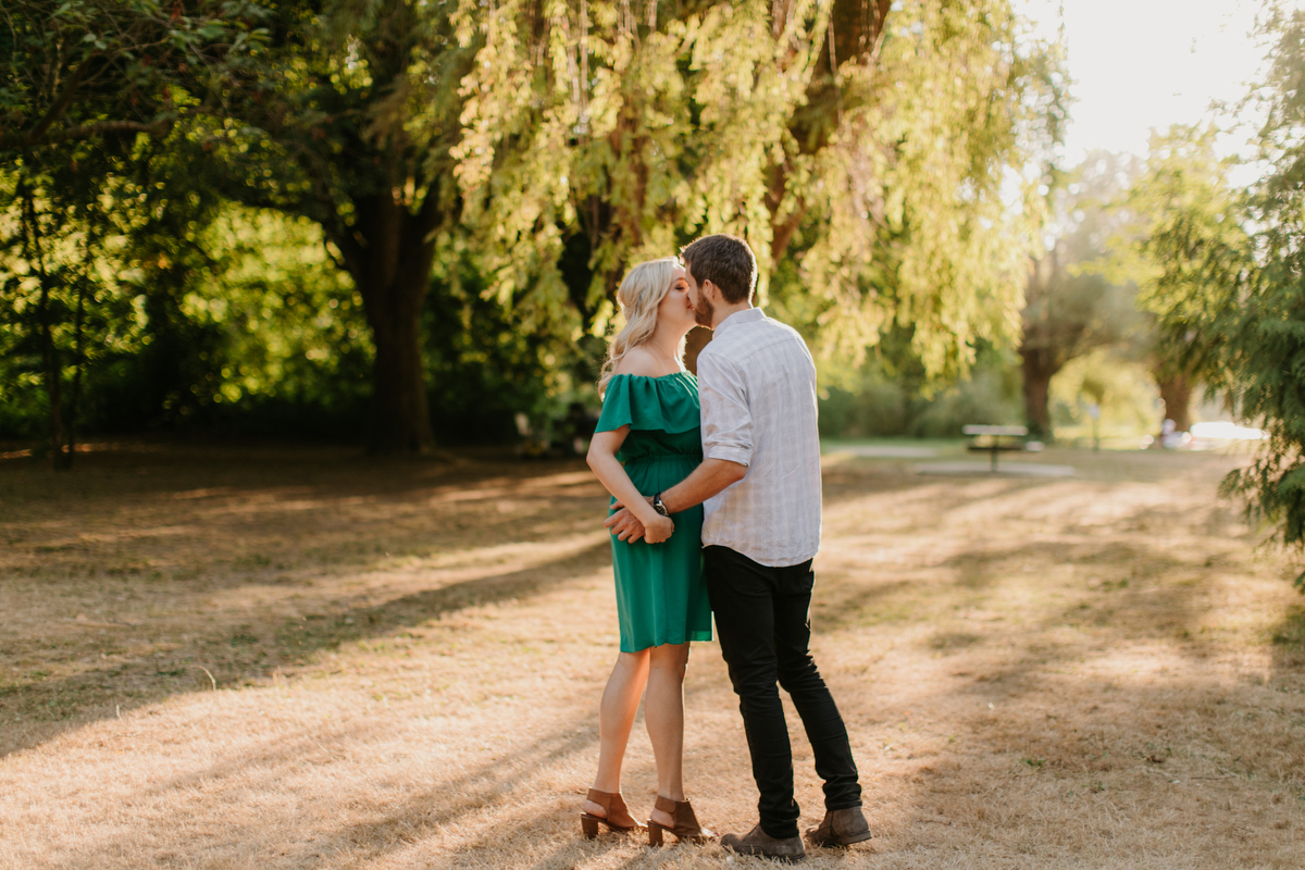 jericho beach engagement photos at sunset in vancouver