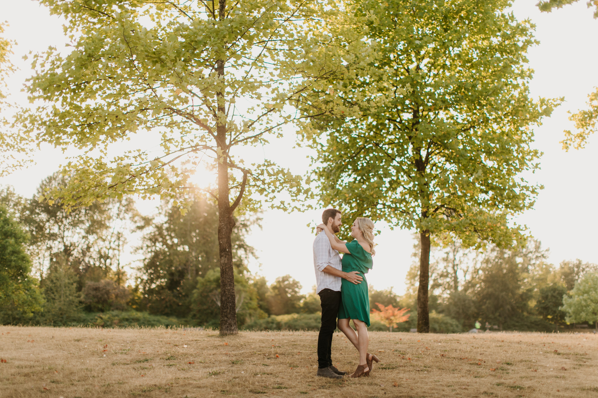 jericho beach engagement photos at sunset in vancouver