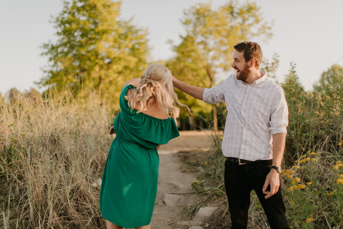 jericho beach engagement photos at sunset in vancouver