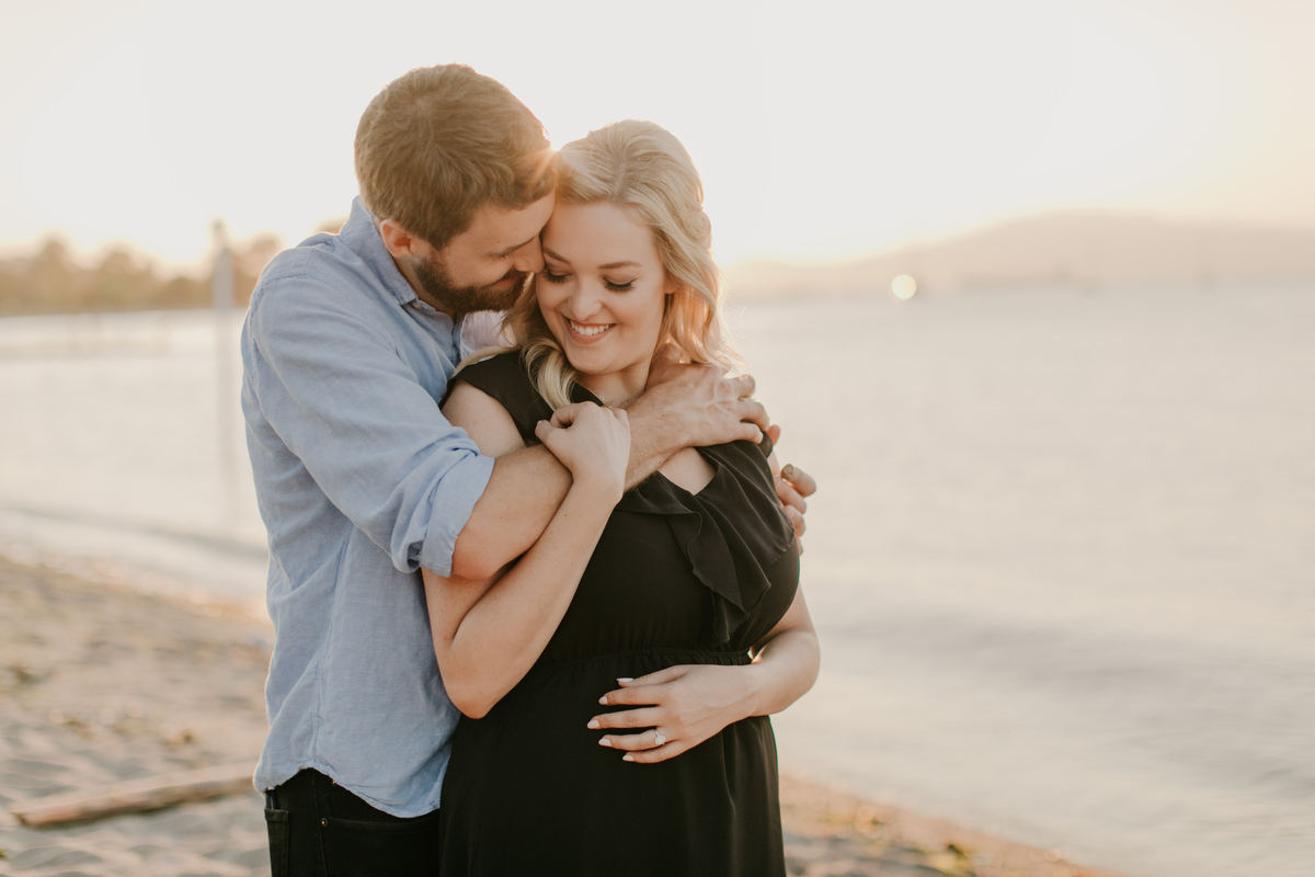 jericho beach engagement photos at sunset in vancouver