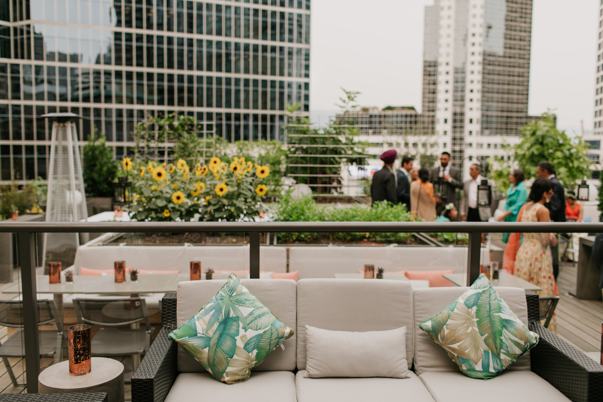 vancouver club wedding on the rooftop