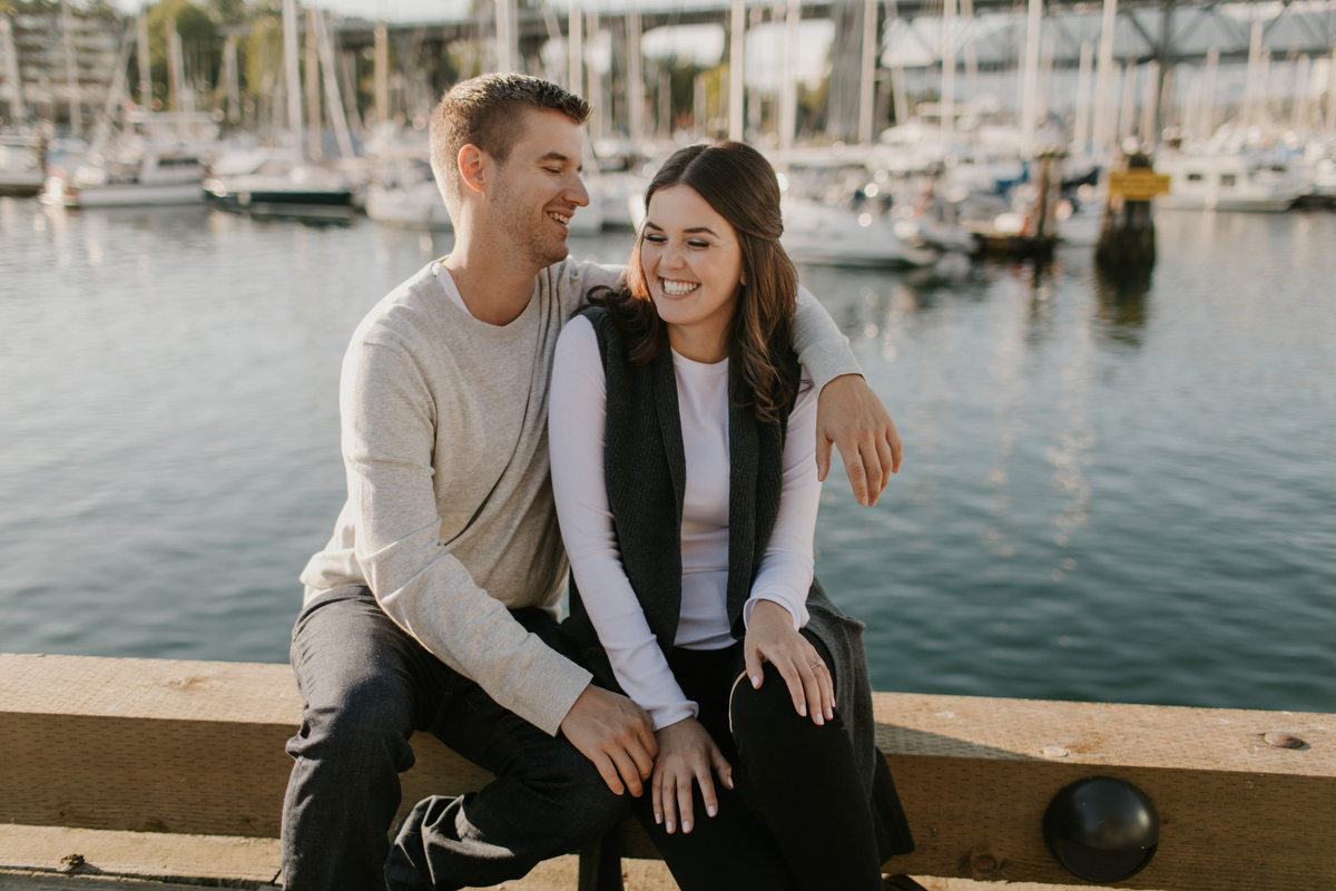 engagement photos at granville island