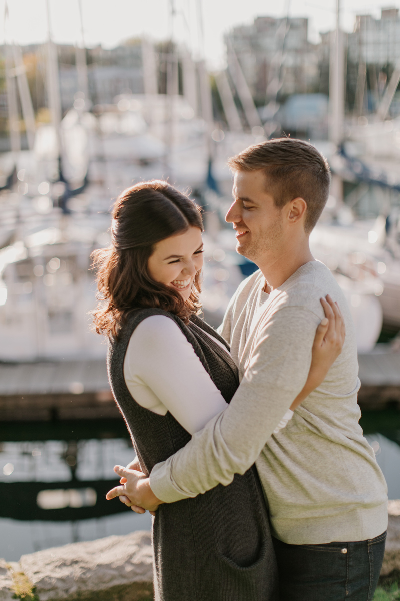 engagement photos at granville island